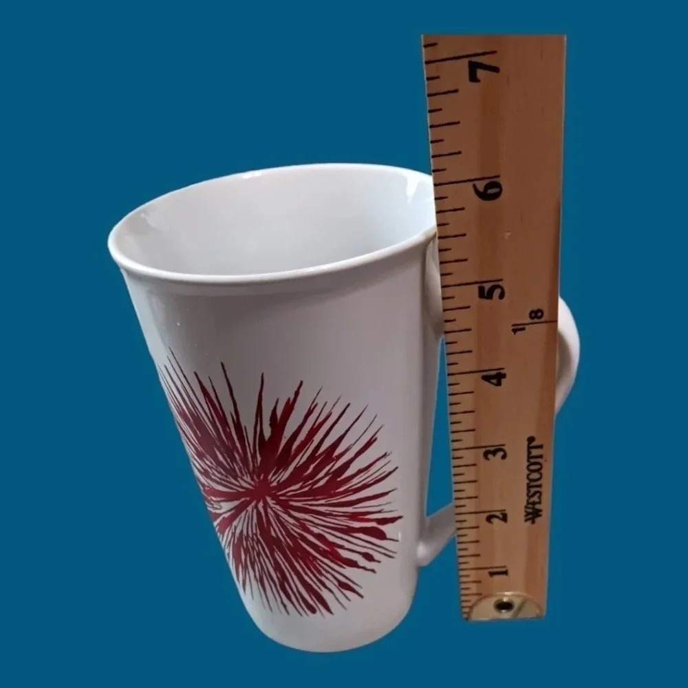 Starbucks coffee ceramic tall latte mug white and red - Picture 6 of 7